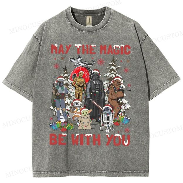 Star Wars Merry Christmas Washed T-Shirt 