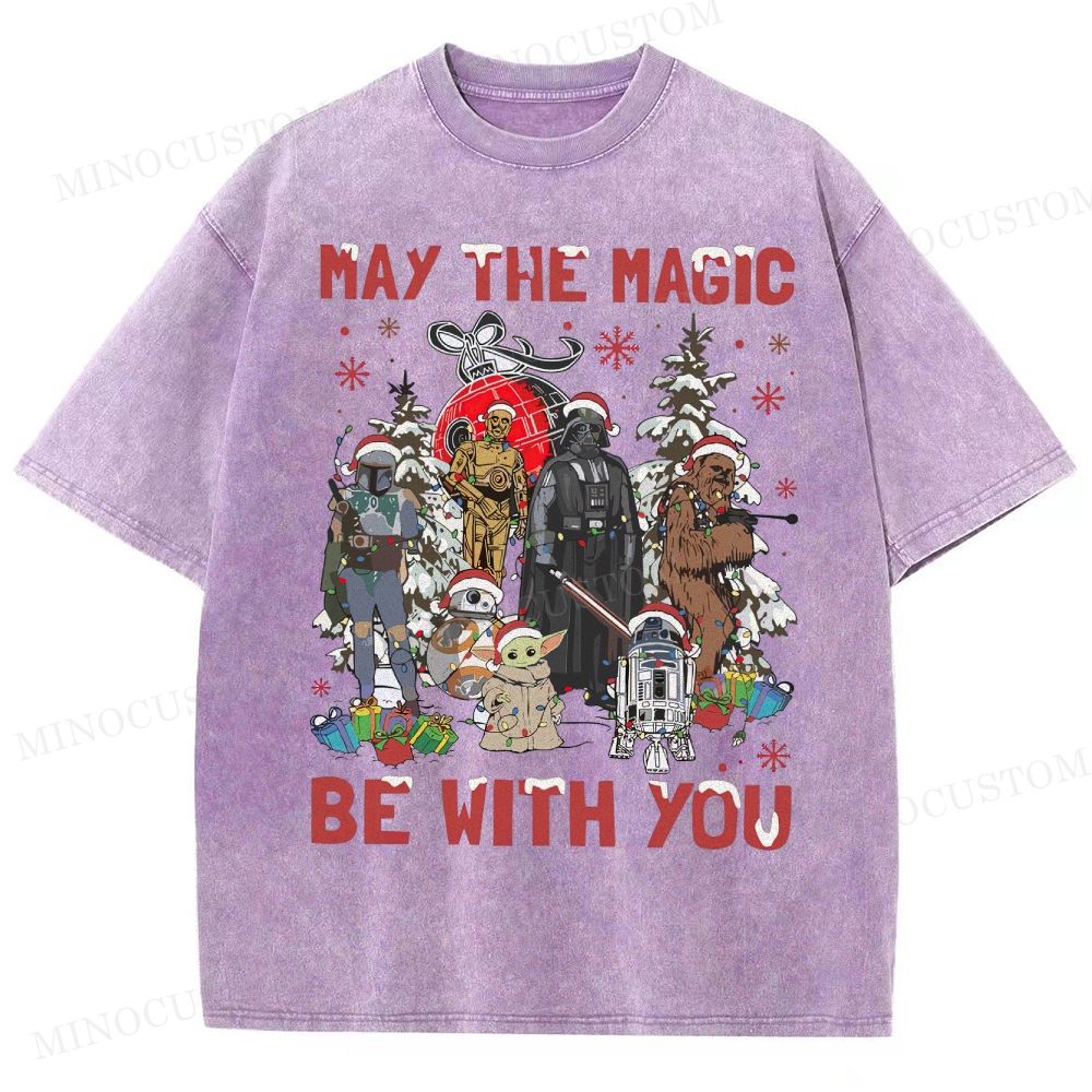 Star Wars Merry Christmas Washed T-Shirt 