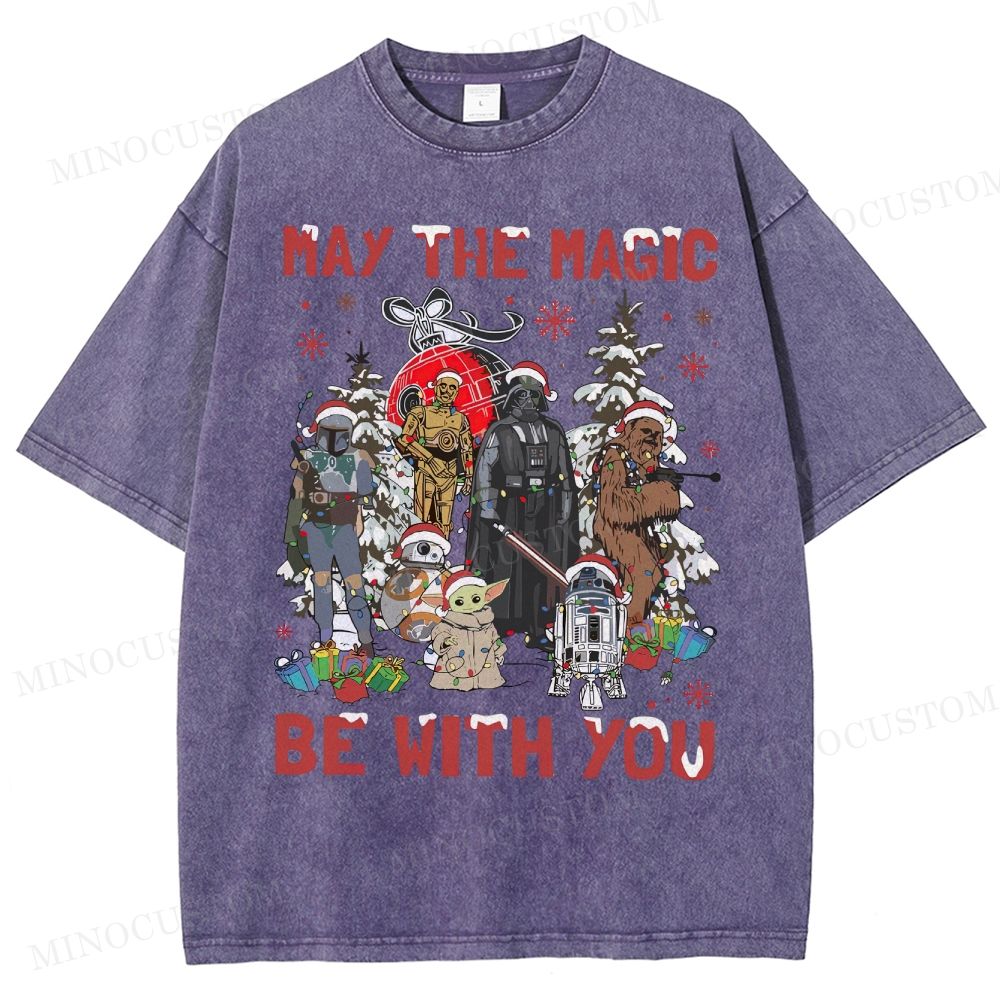 Star Wars Merry Christmas Washed T-Shirt 