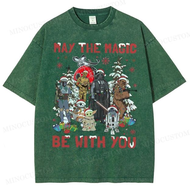 Star Wars Merry Christmas Washed T-Shirt 