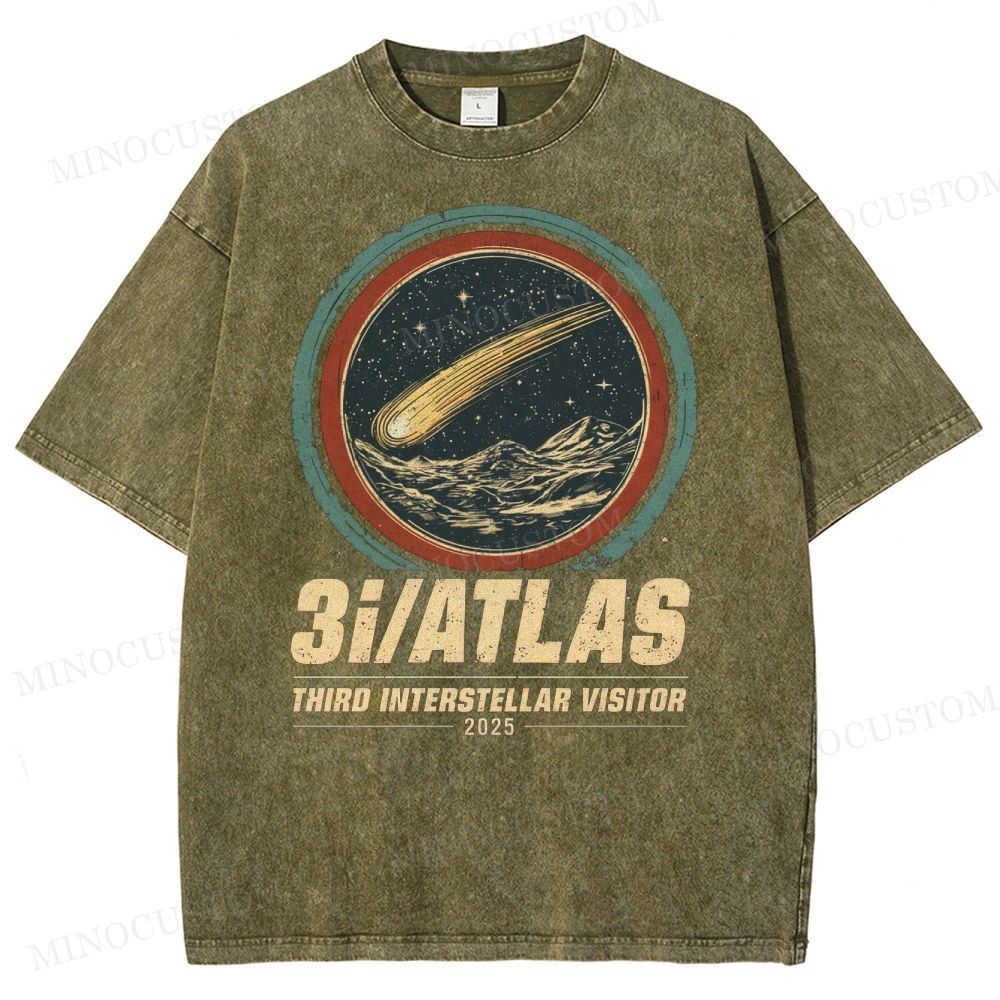 3I/ATLAS Interstellar Visitor 2025 Washed T-Shirt 