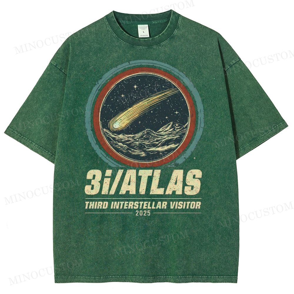 3I/ATLAS Interstellar Visitor 2025 Washed T-Shirt 