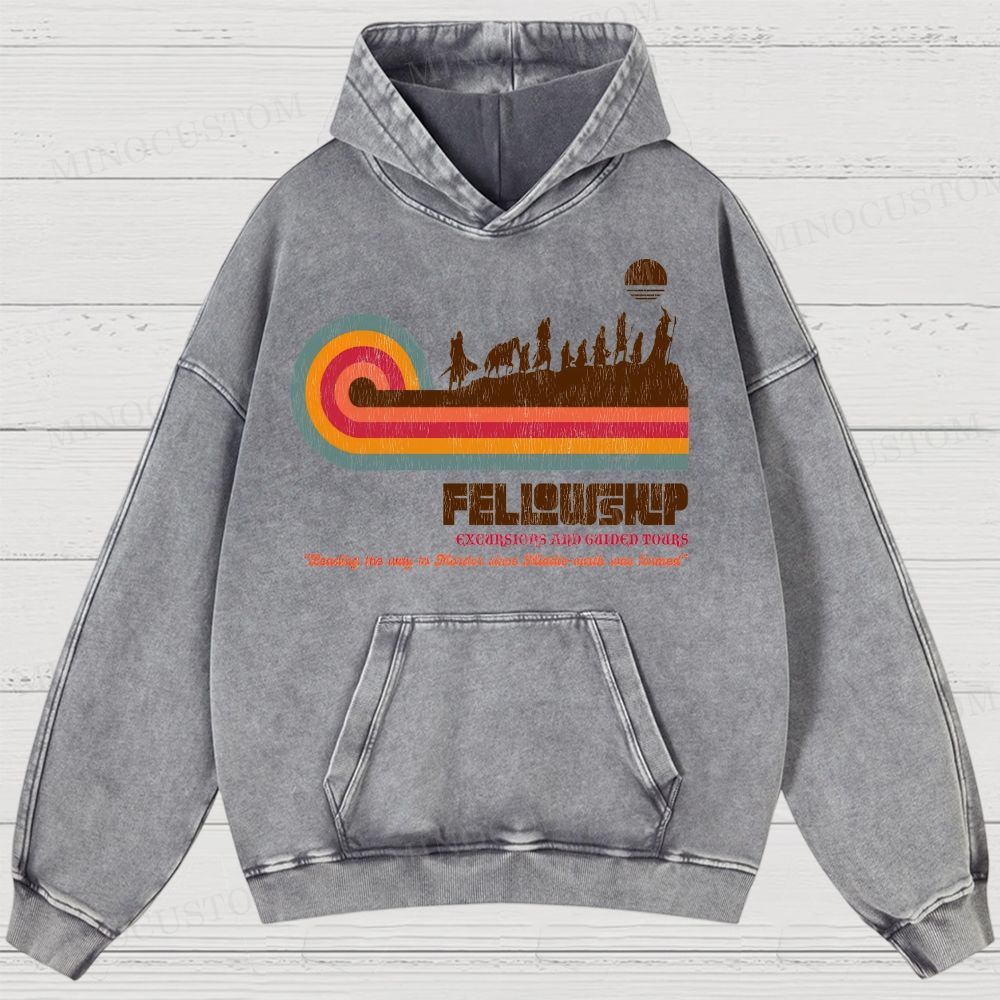 Fellowship of the Ring Retro Tour Washed Hoodies