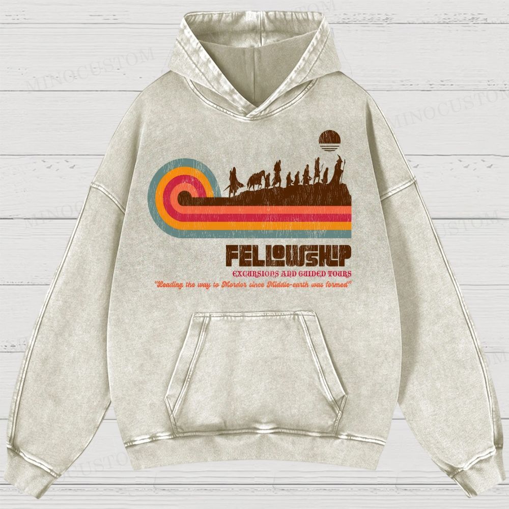 Fellowship of the Ring Retro Tour Washed Hoodies 