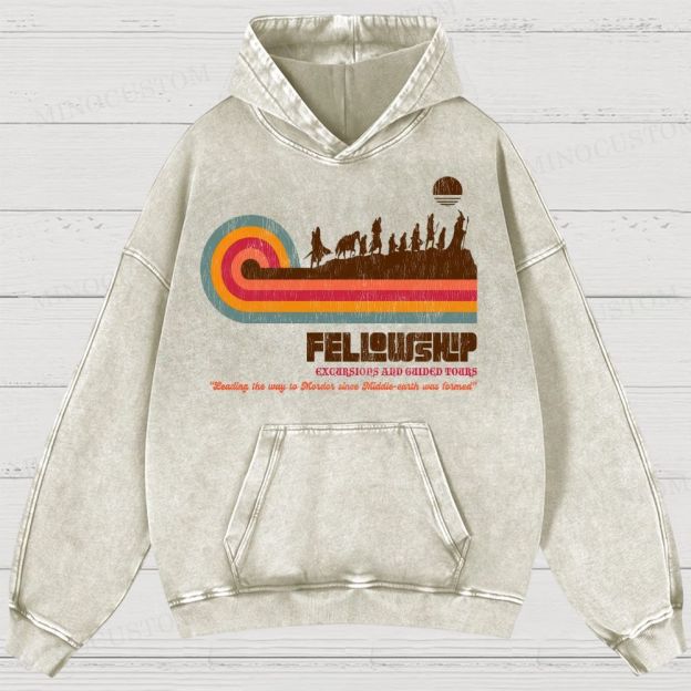 Fellowship of the Ring Retro Tour Washed Hoodies 