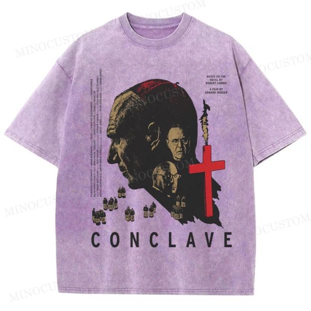Conclave Political Thriller Retro Graphic Washed T-Shirt