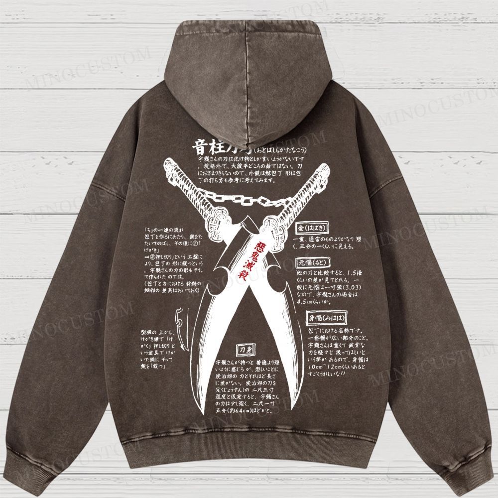 Demon Slayer: Kimetsu no Yaiba Washed Hoodies 