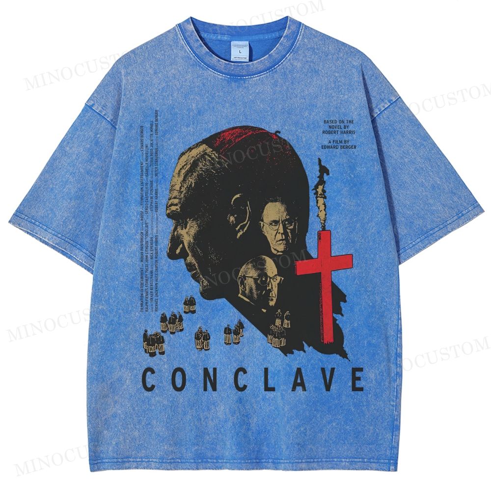 Conclave Political Thriller Retro Graphic Washed T-Shirt