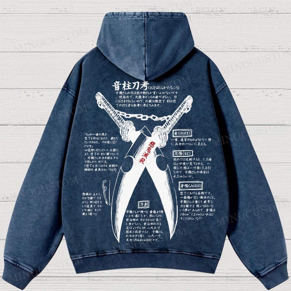 Demon Slayer: Kimetsu no Yaiba Washed Hoodies 