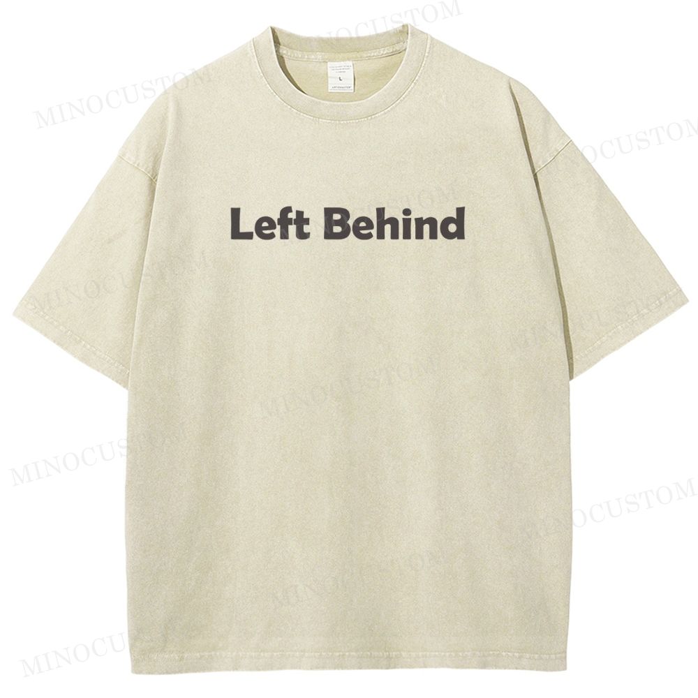 Left Behind Sci-Fi Thriller Retro Collage Graphic Washed T-Shirt 