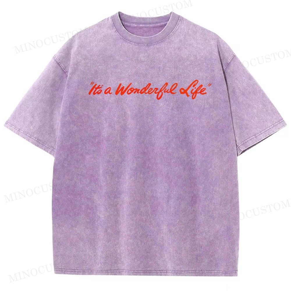 It’s a Wonderful Life Holiday Drama Retro Poster Graphic Washed T-Shirt