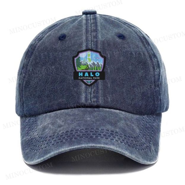 Halo National Park Sticker Casual Washed Cap 