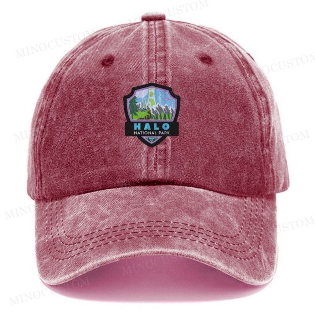 Halo National Park Sticker Casual Washed Cap 