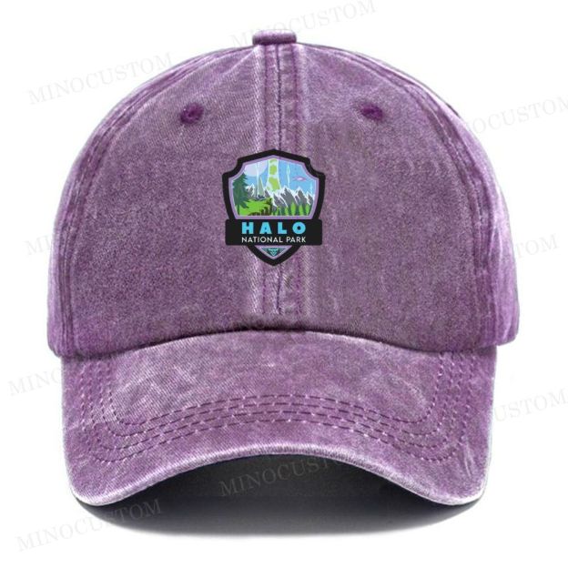 Halo National Park Sticker Casual Washed Cap 