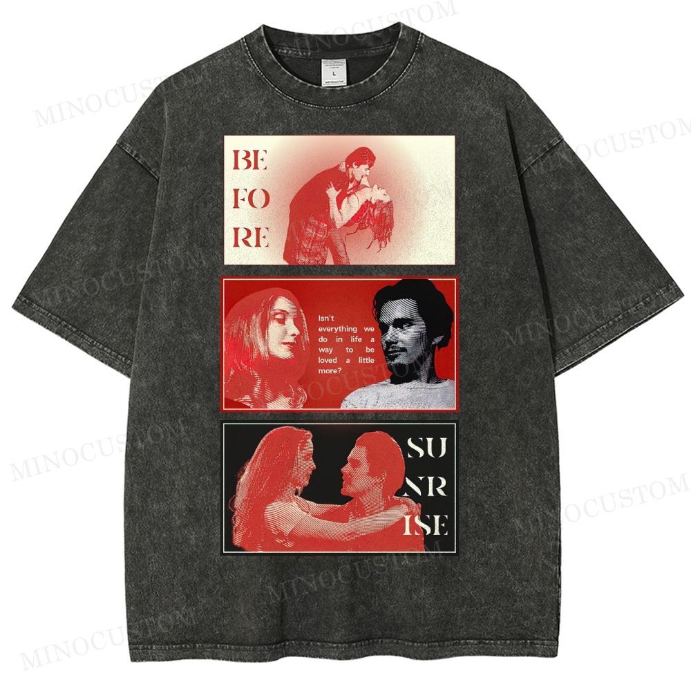 Before Sunrise, A Romantic Movie Washed T-Shirt