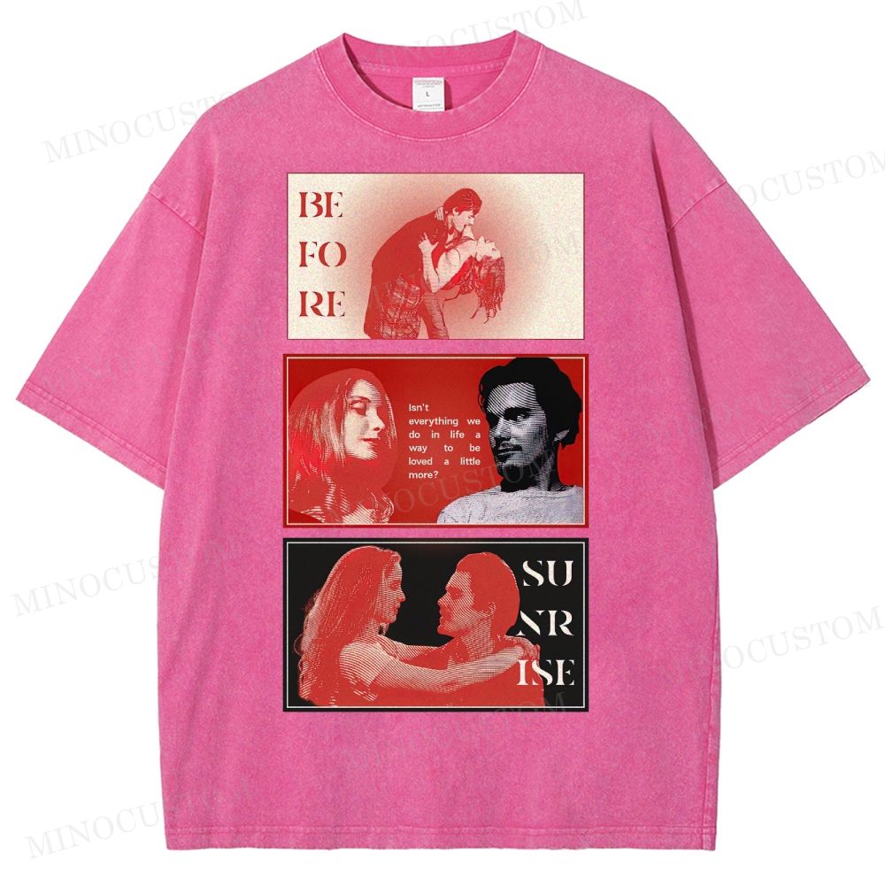 Before Sunrise, A Romantic Movie Washed T-Shirt 