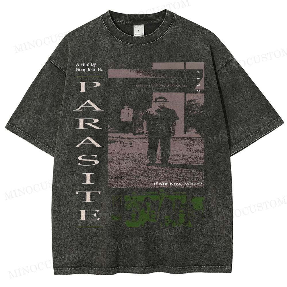 Parasite Movie Washed T-Shirt