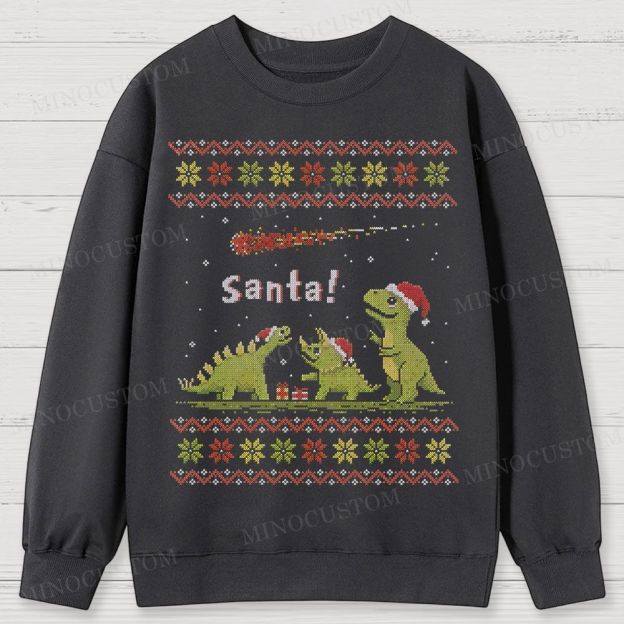 Santa! Cotton Sweatshirts 