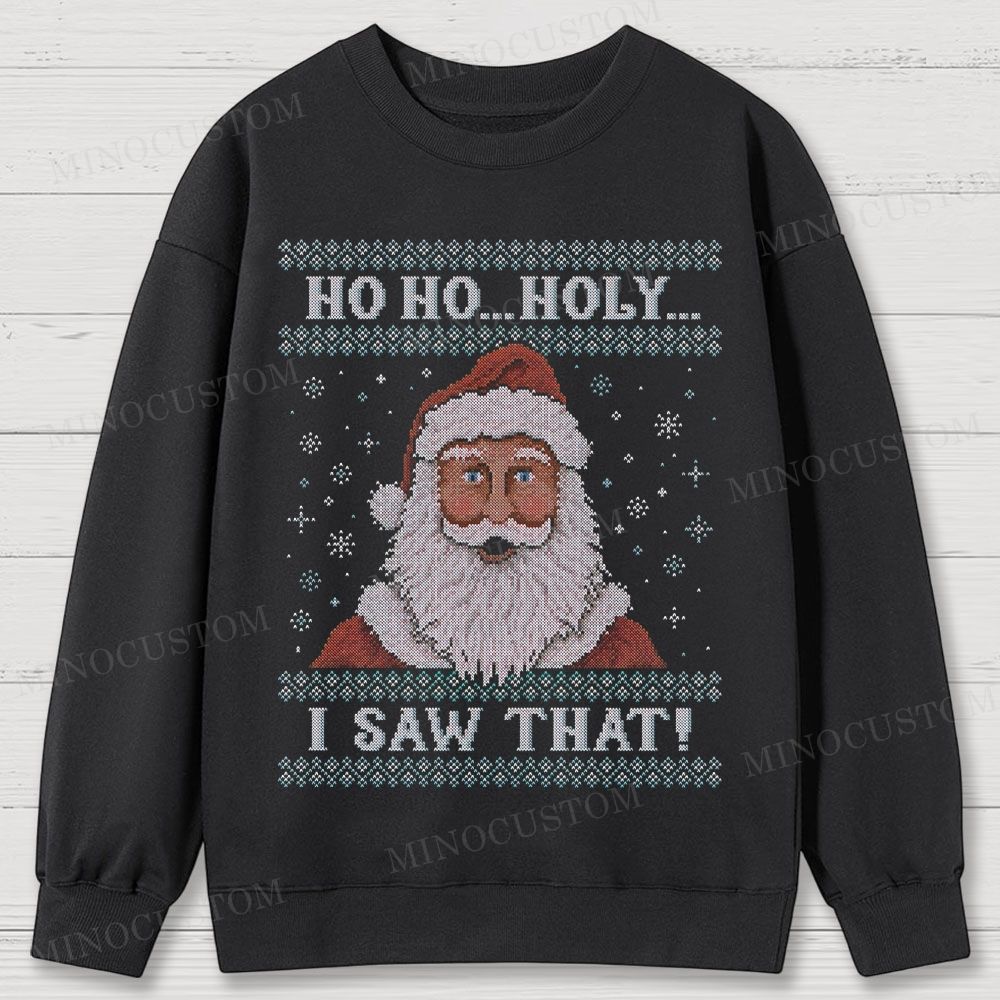 Santa Is Watching Cotton Sweatshirts 
