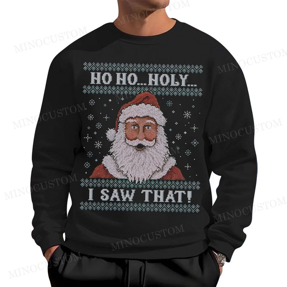 Santa Is Watching Cotton Sweatshirts 