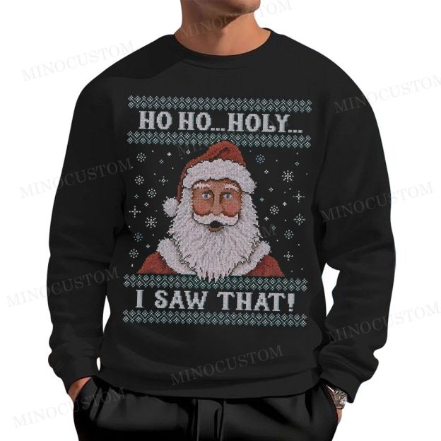 Santa Is Watching Cotton Sweatshirts 