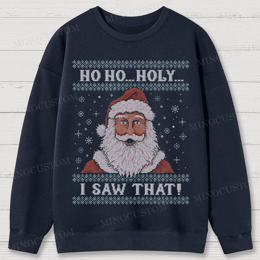 Santa Is Watching Cotton Sweatshirts 