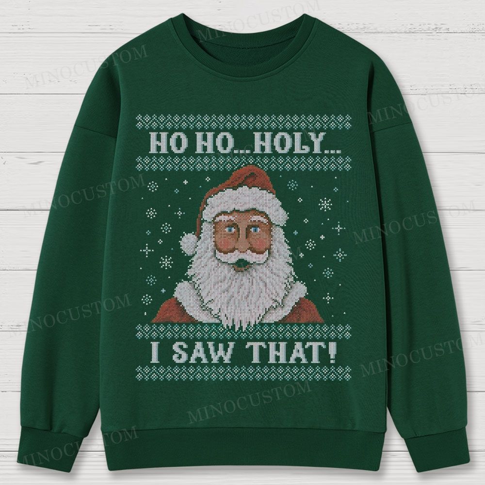 Santa Is Watching Cotton Sweatshirts 