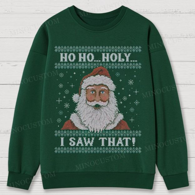 Santa Is Watching Cotton Sweatshirts 