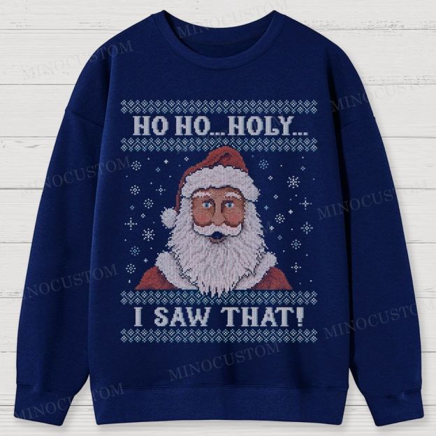 Santa Is Watching Cotton Sweatshirts 
