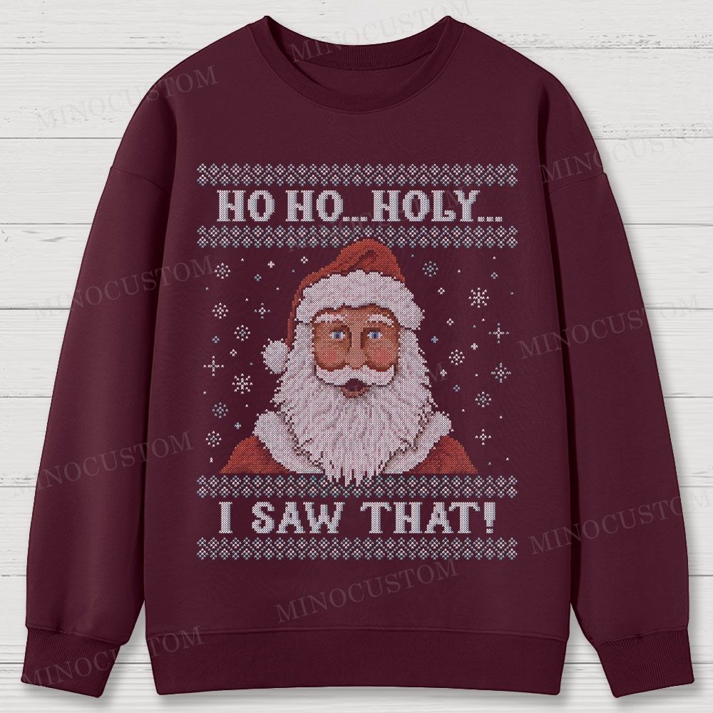 Santa Is Watching Cotton Sweatshirts 