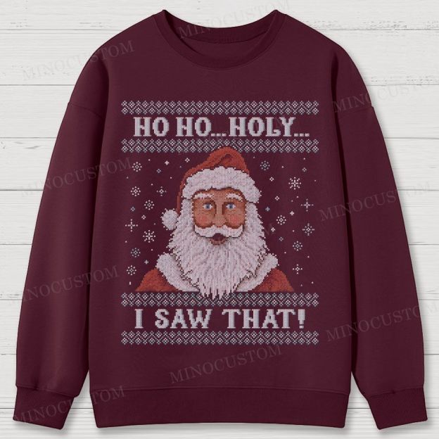 Santa Is Watching Cotton Sweatshirts 