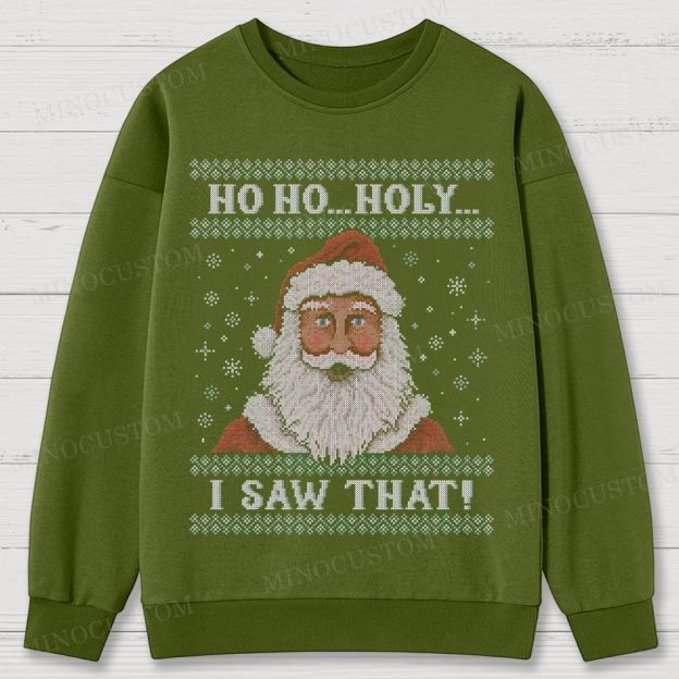 Santa Is Watching Cotton Sweatshirts 
