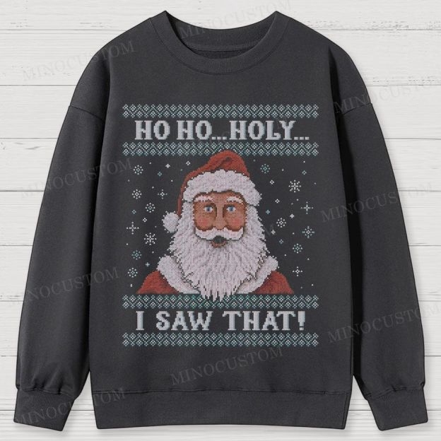 Santa Is Watching Cotton Sweatshirts 