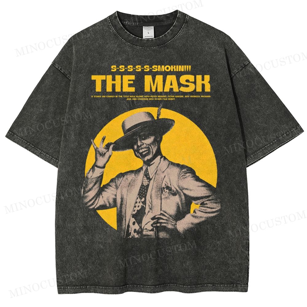 The Mask Comedy Fantasy Retro Poster Graphic Washed T-Shirt 