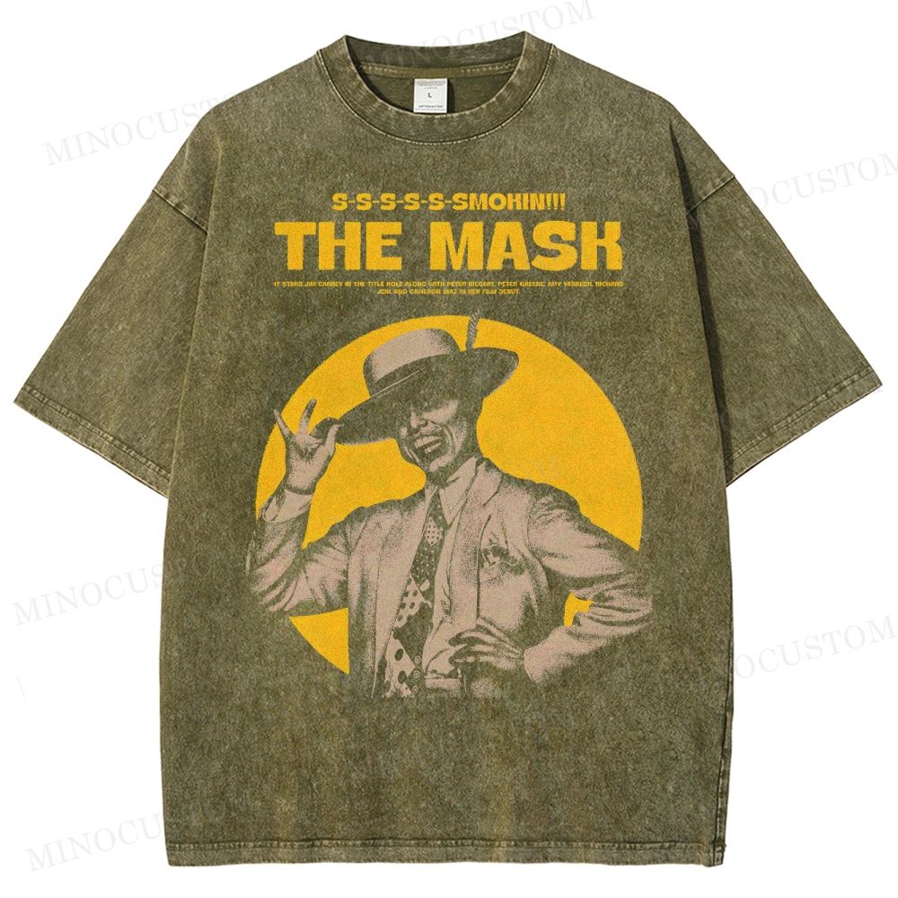 The Mask Comedy Fantasy Retro Poster Graphic Washed T-Shirt 