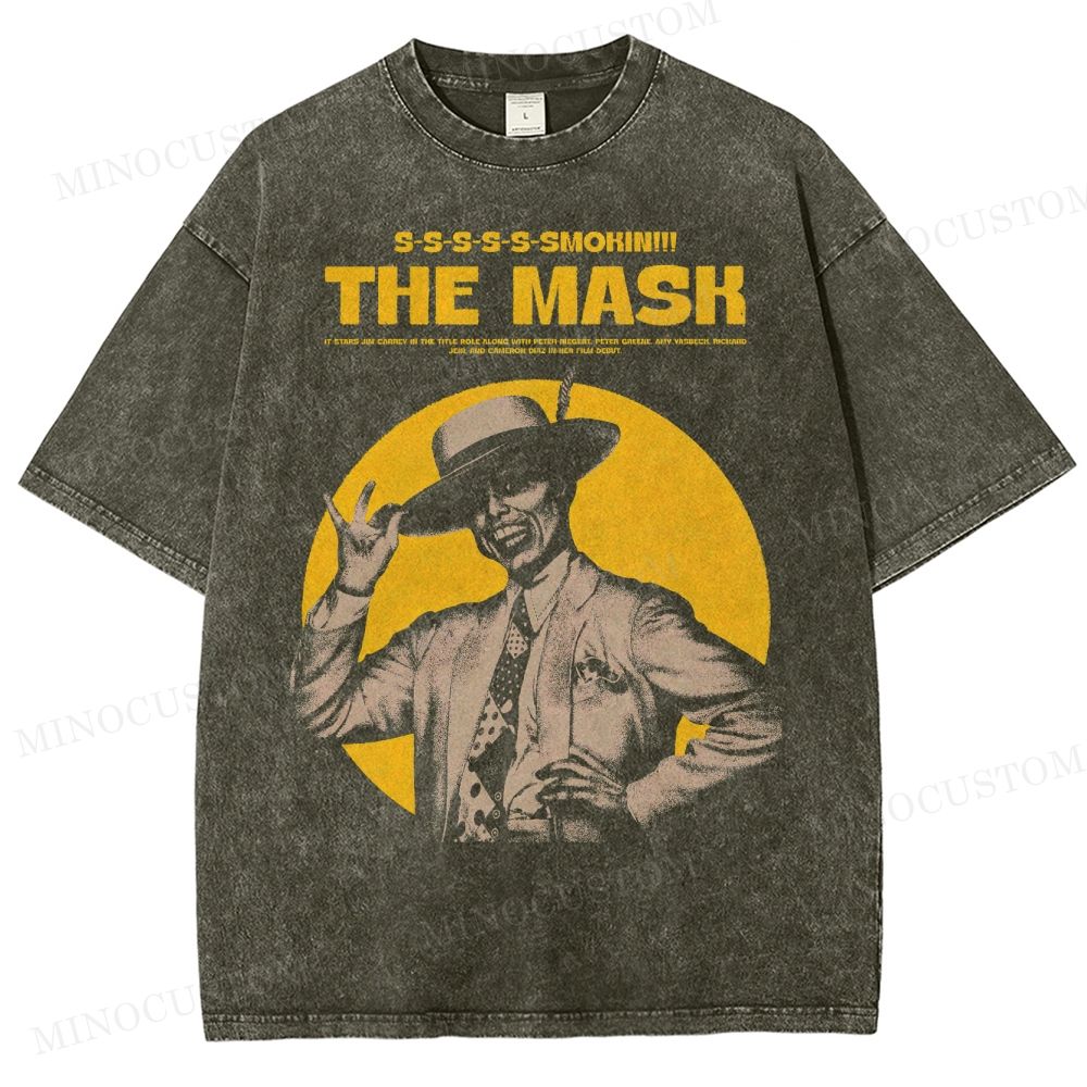 The Mask Comedy Fantasy Retro Poster Graphic Washed T-Shirt 