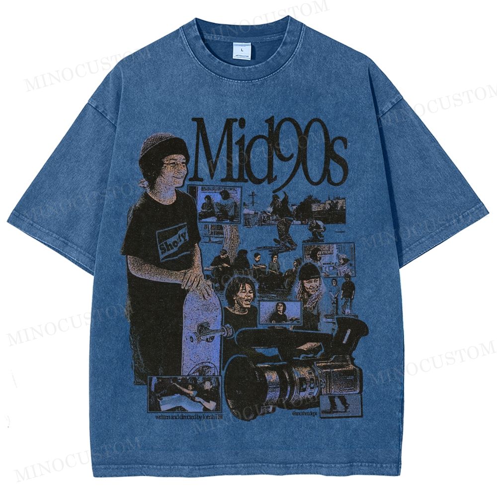 Mid90s Coming-of-Age Drama Retro Collage Graphic Washed T-Shirt 