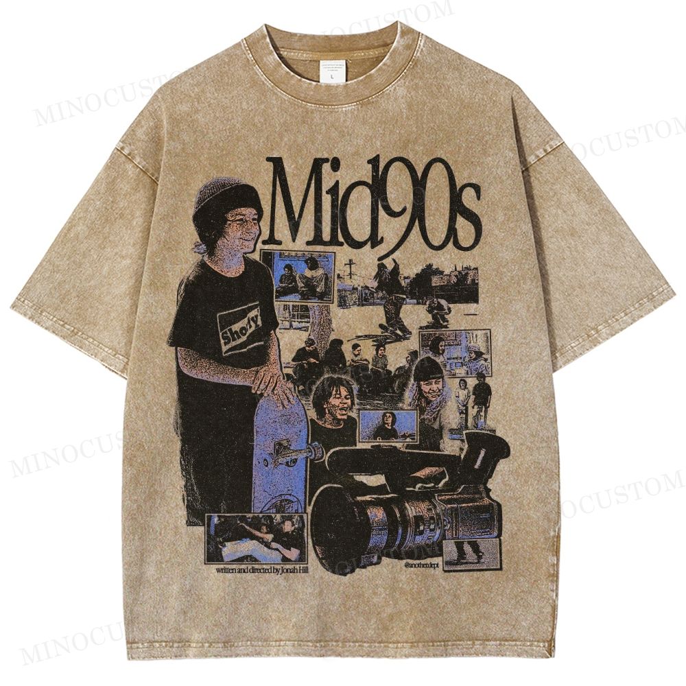 Mid90s Coming-of-Age Drama Retro Collage Graphic Washed T-Shirt 