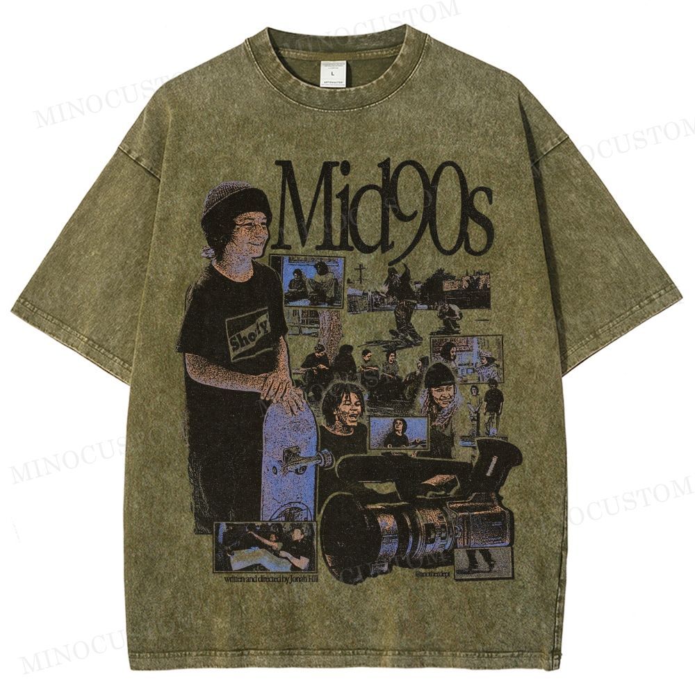 Mid90s Coming-of-Age Drama Retro Collage Graphic Washed T-Shirt 