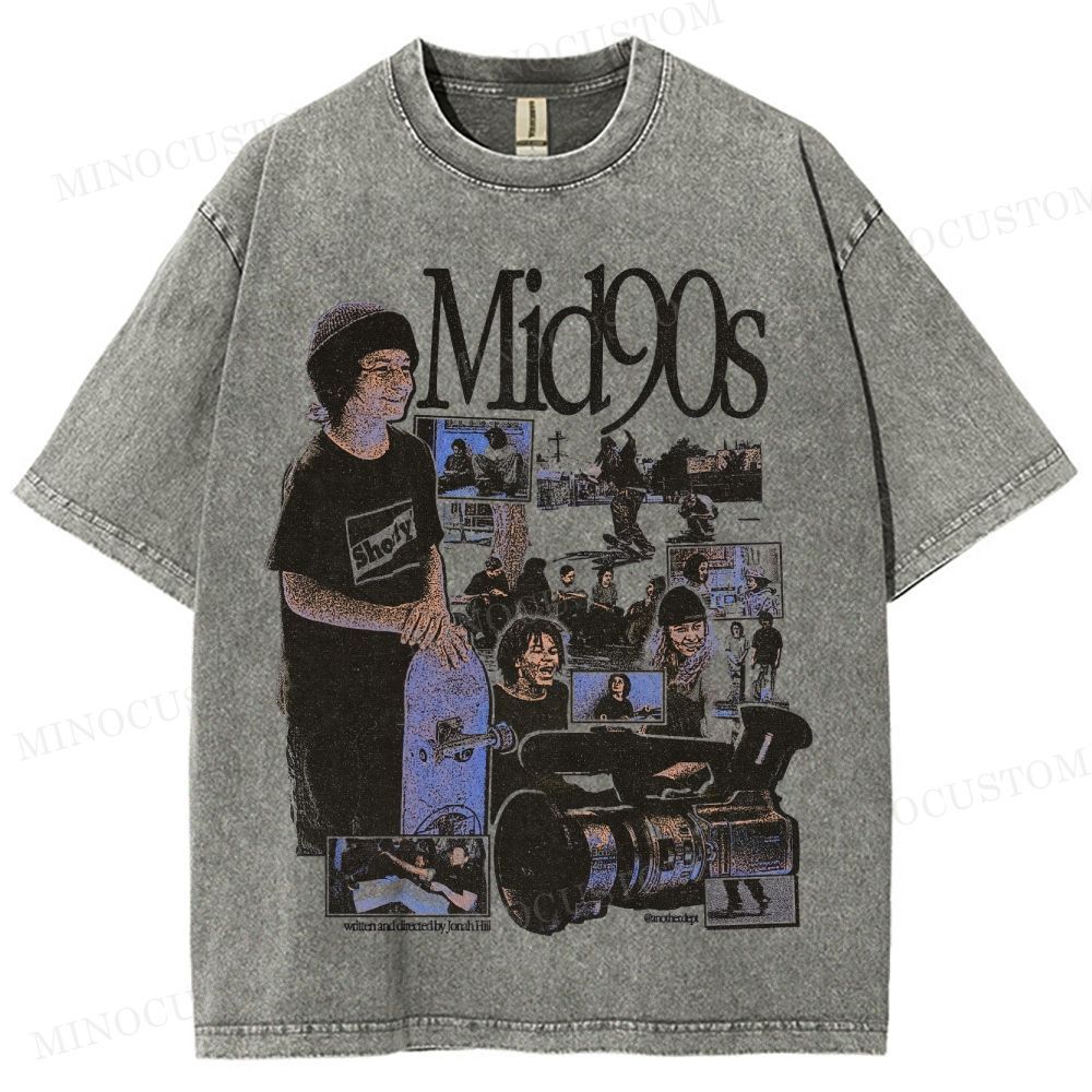 Mid90s Coming-of-Age Drama Retro Collage Graphic Washed T-Shirt 