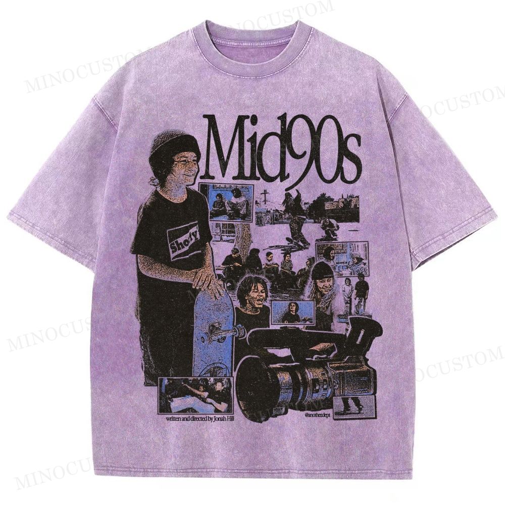 Mid90s Coming-of-Age Drama Retro Collage Graphic Washed T-Shirt 
