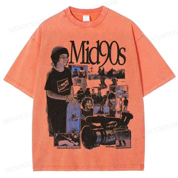 Mid90s Coming-of-Age Drama Retro Collage Graphic Washed T-Shirt 