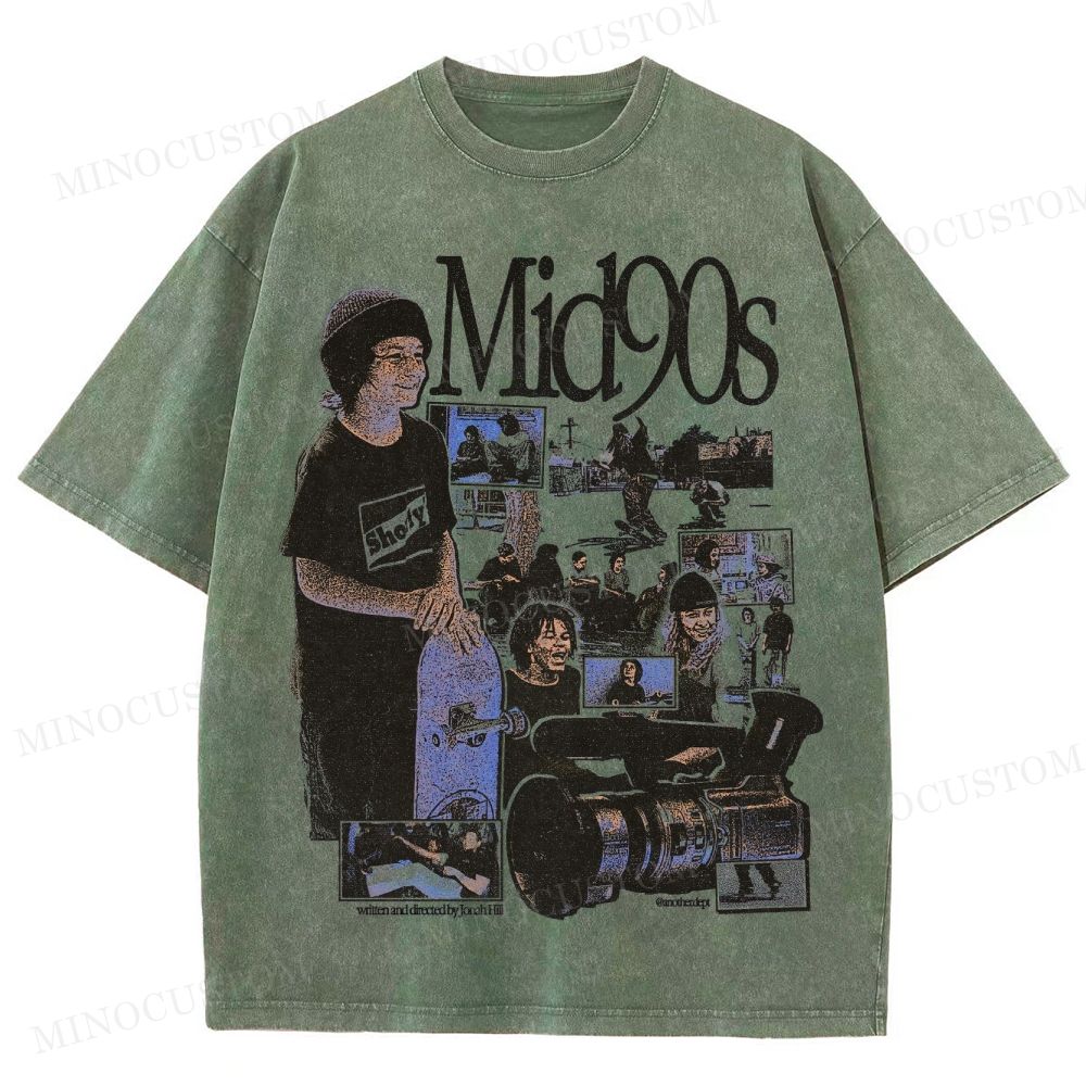 Mid90s Coming-of-Age Drama Retro Collage Graphic Washed T-Shirt 