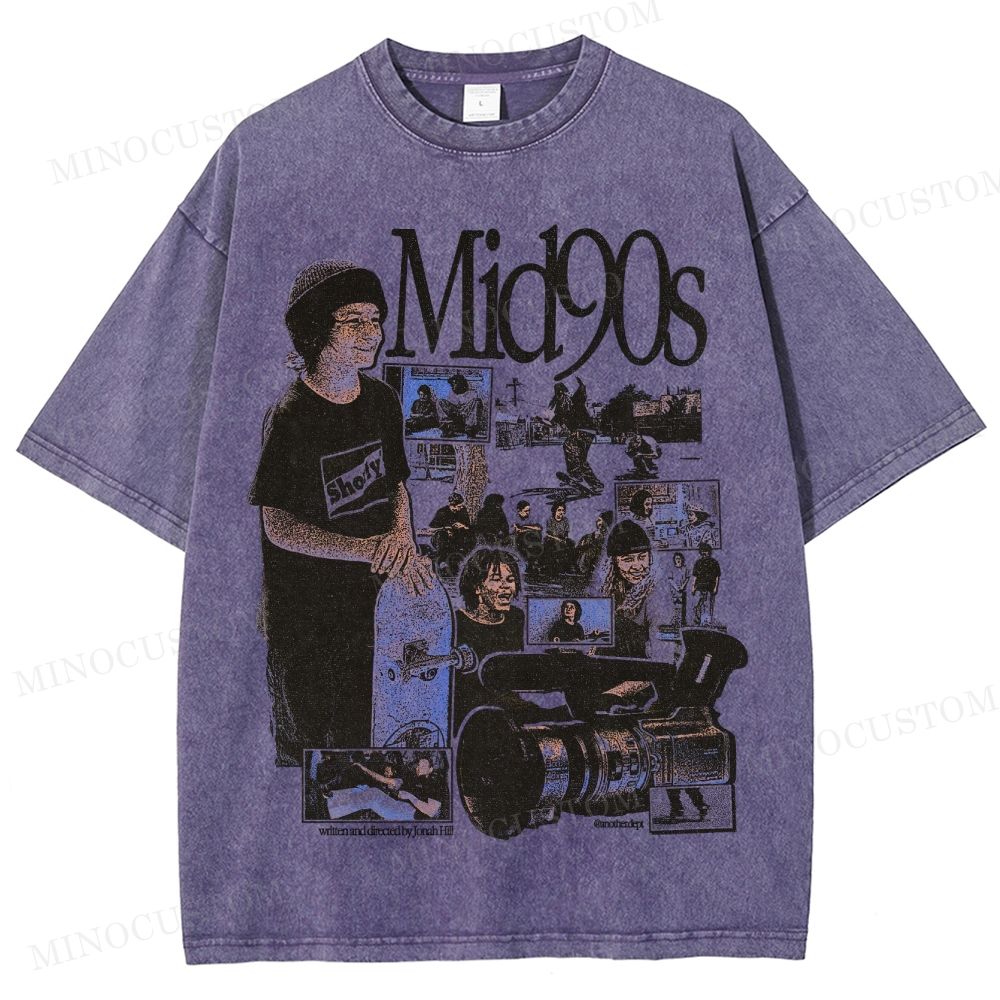 Mid90s Coming-of-Age Drama Retro Collage Graphic Washed T-Shirt 