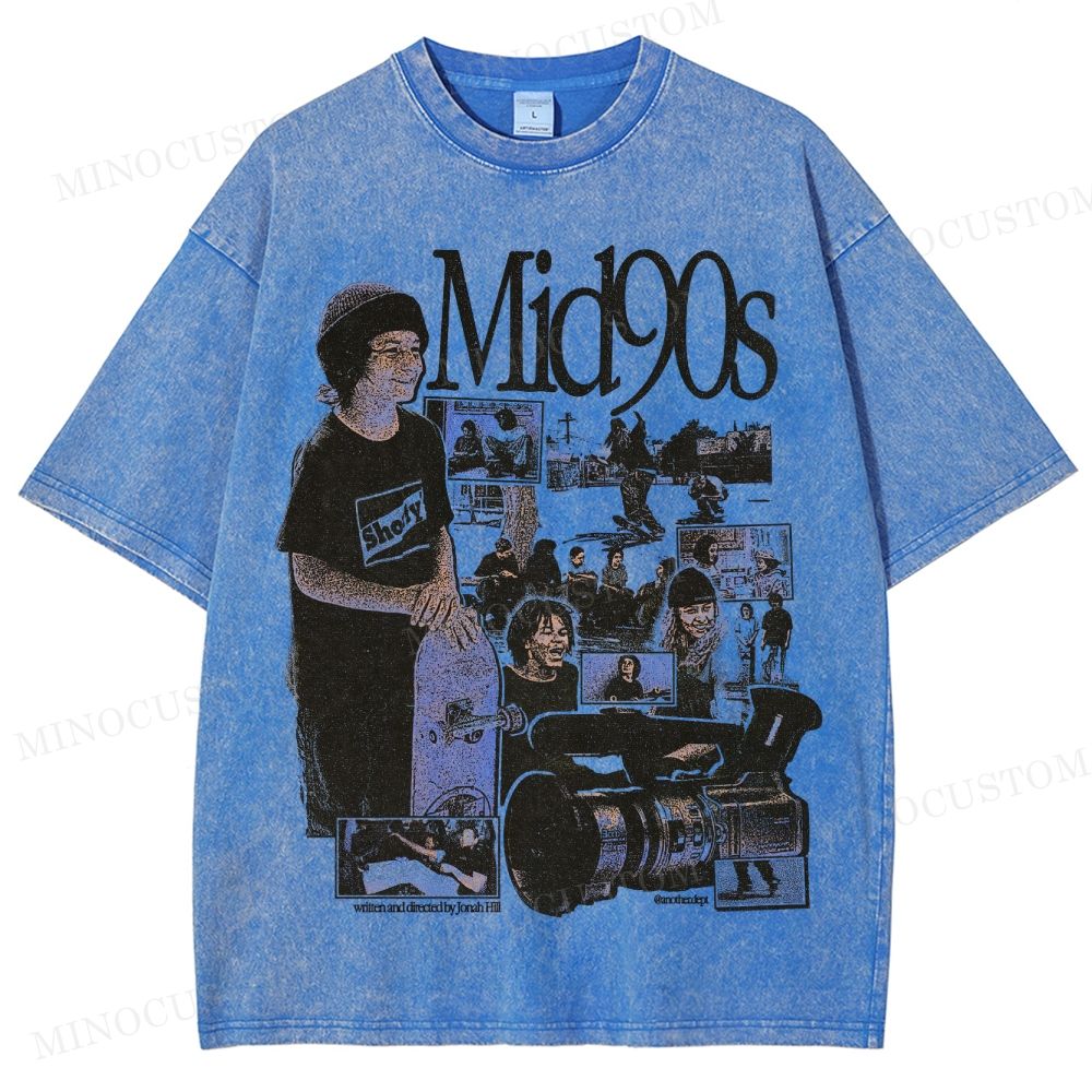 Mid90s Coming-of-Age Drama Retro Collage Graphic Washed T-Shirt 