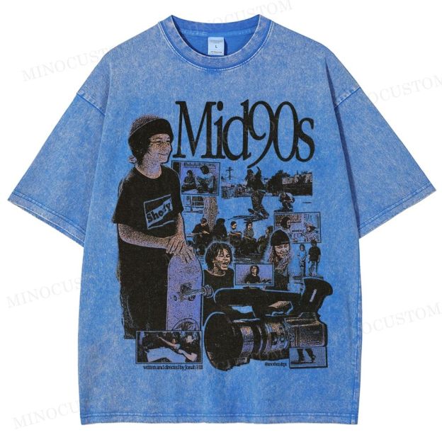 Mid90s Coming-of-Age Drama Retro Collage Graphic Washed T-Shirt 