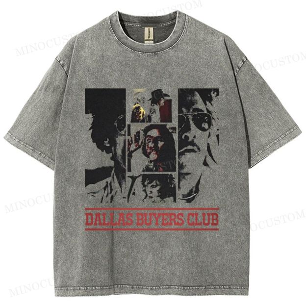 Dallas Buyers Club Biographical Drama Retro Collage Graphic Washed T-Shirt 