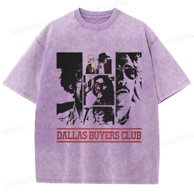 Dallas Buyers Club Biographical Drama Retro Collage Graphic Washed T-Shirt 