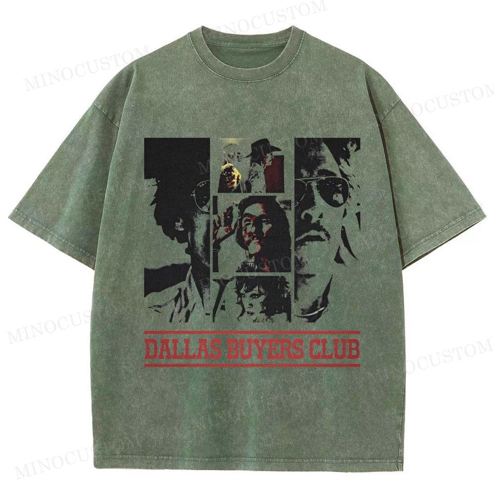 Dallas Buyers Club Biographical Drama Retro Collage Graphic Washed T-Shirt 