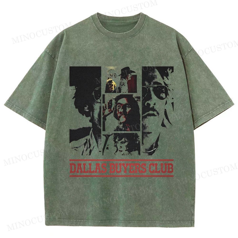 Dallas Buyers Club Biographical Drama Retro Collage Graphic Washed T-Shirt 